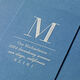 Hand Engraved Dalton Blue Business Cards Image 1 of 2